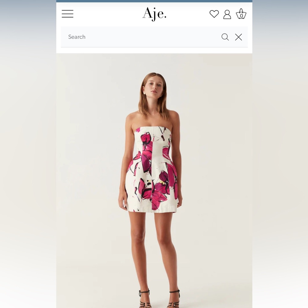Aje Baret Mini Strapless Dress